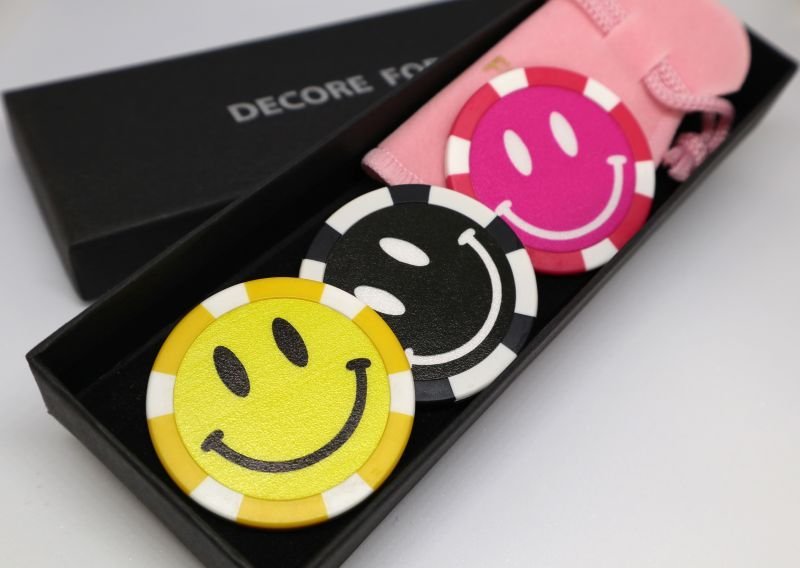 画像1: スマイルカジノチップ 3枚セット ゴルフマーカー グリーンマーカー ニコちゃん ふるさと納税返礼品