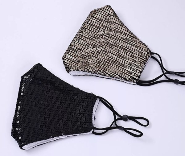 画像3: 冬用立体スパンコールマスク　デザインマスク　コットン100％ 取り換えシート50枚付き (3)