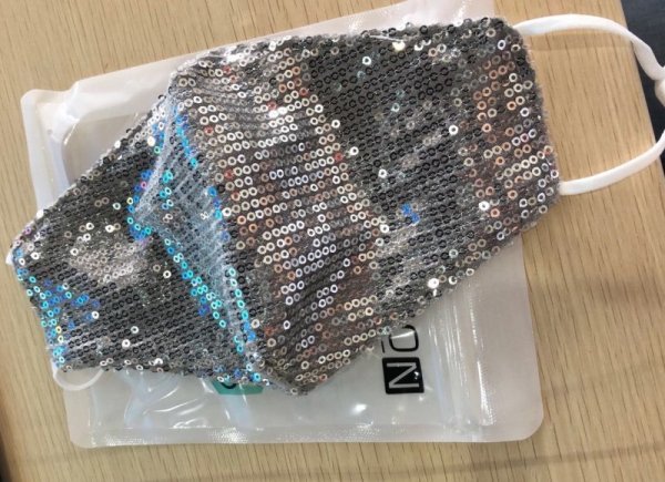 画像5: 冬用立体スパンコールマスク　デザインマスク　コットン100％ 取り換えシート50枚付き (5)