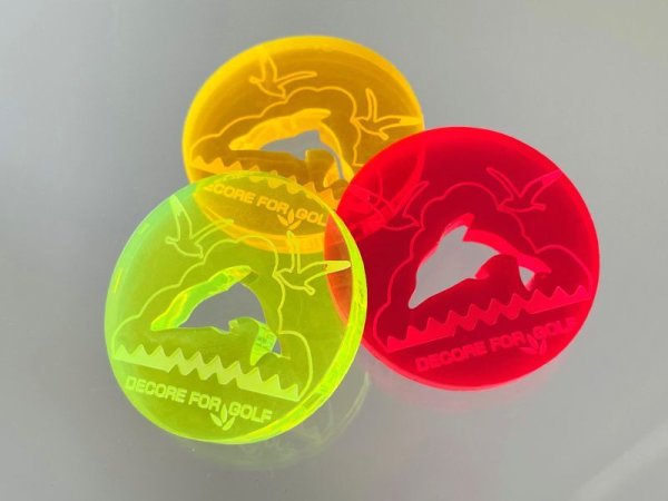 画像5: 【3個セット】厚さ5mmの蛍光色ドルフィン・イルカ・アクリル製ゴルフマーカー  (5)