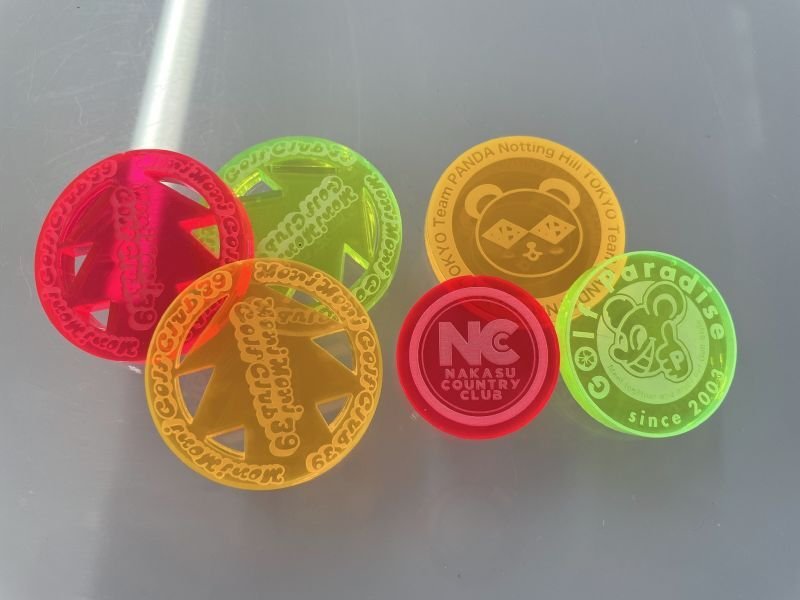 画像3: 3mm/5mm ノベルティ・広告・イベント・オリジナル制作10枚より製作【彫刻印刷】見やすい!蛍光色アクリルチップマーカー