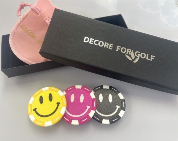 画像3: スマイルカジノチップ 3枚セット  ゴルフマーカー   グリーンマーカー ニコちゃん ふるさと納税返礼品 (3)