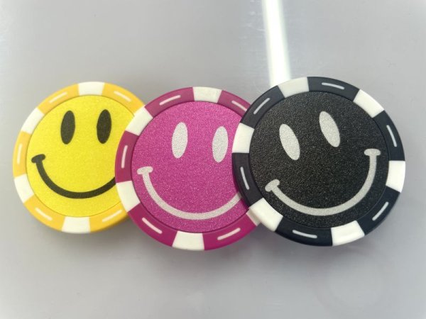 画像2: スマイルカジノチップ 3枚セット  ゴルフマーカー   グリーンマーカー ニコちゃん ふるさと納税返礼品 (2)