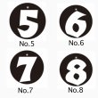 画像3: 3D２色使いのアクリルナンバーチャーム 黒に乳白【ヘッドカバーのウッドと見やすくなったUTの番号札】：40ｍｍ (3)