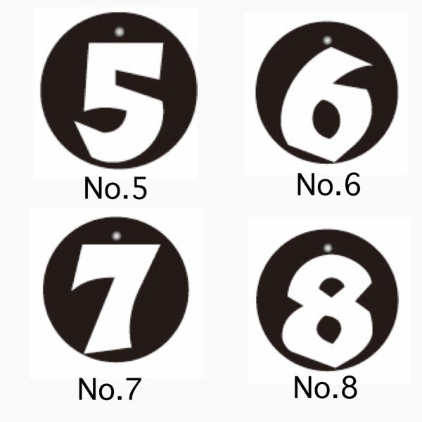 画像3: 3D２色使いのアクリルナンバーチャーム 黒に乳白【ヘッドカバーのウッドと見やすくなったUTの番号札】：40ｍｍ (3)