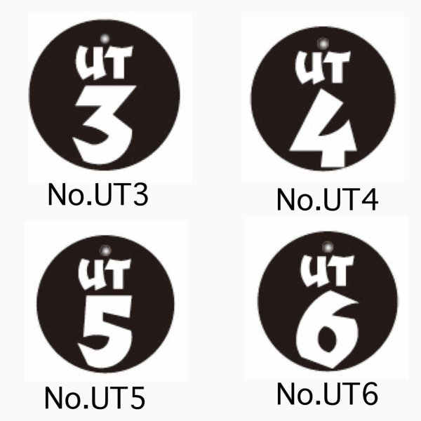 画像5: 3D２色使いのアクリルナンバーチャーム 黒に乳白【ヘッドカバーのウッドと見やすくなったUTの番号札】：40ｍｍ (5)