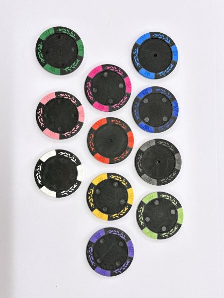 画像6: Bタイプに新色ホワイト入荷！大人気！ハイクオリティなオリジナルカジノチップ製作【10個より製作】種類・カラーも１枚から選べる♪1000枚356円　UVプリント印刷 (6)